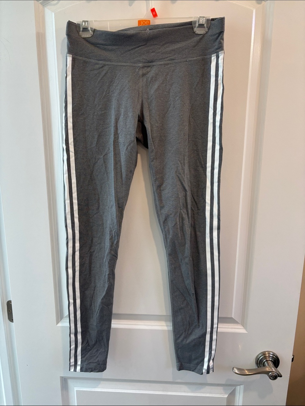 Joe Fresh Gray Leggings with White Side Stripes